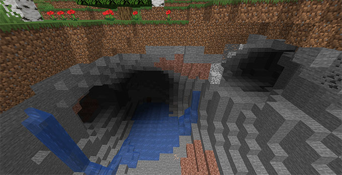Screenshot caves on the TheraThrive Minecraft server